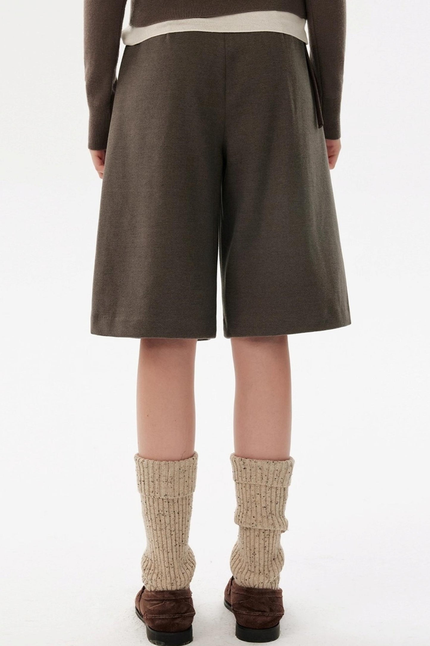 Casual Maillard Cropped Suit Pants