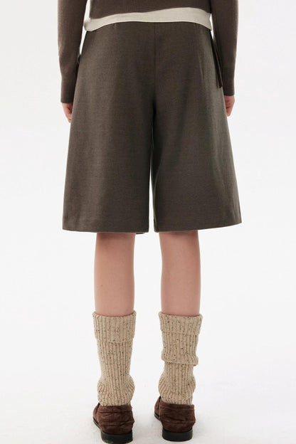 Casual Maillard Cropped Suit Pants