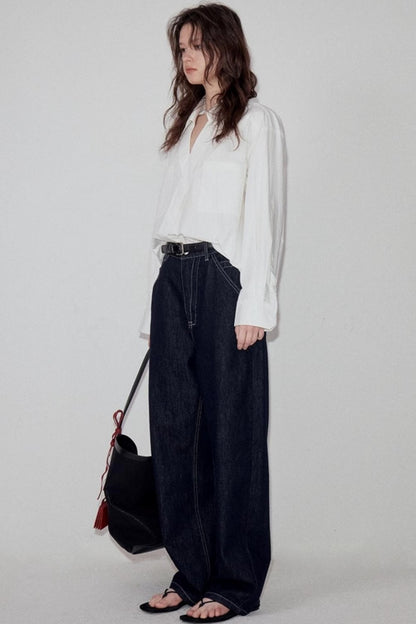 Cotton Peplum White Shirt