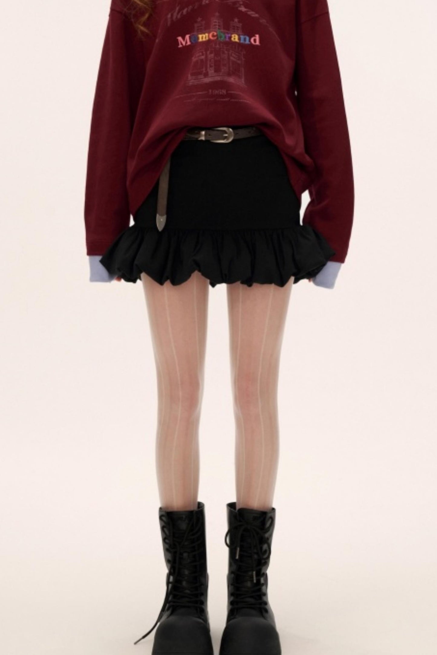 Pleated Flower Bud High-End Skirt