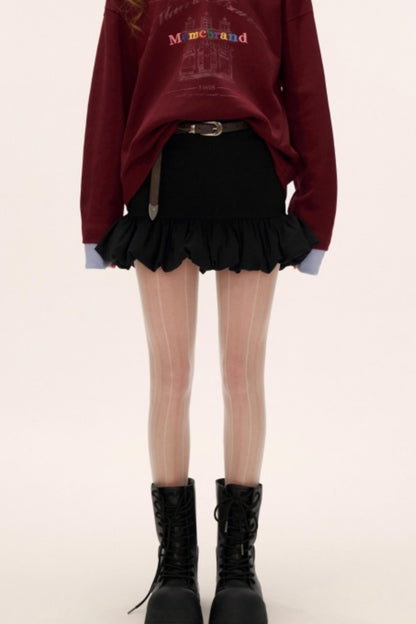 Pleated Flower Bud High-End Skirt