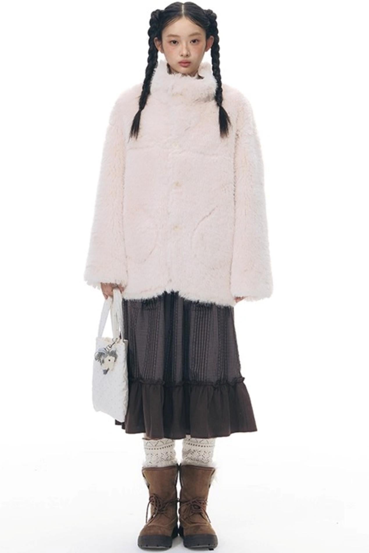 Patchwork Ruffled Umbrella Skirt