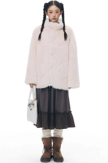 Patchwork Ruffled Umbrella Skirt