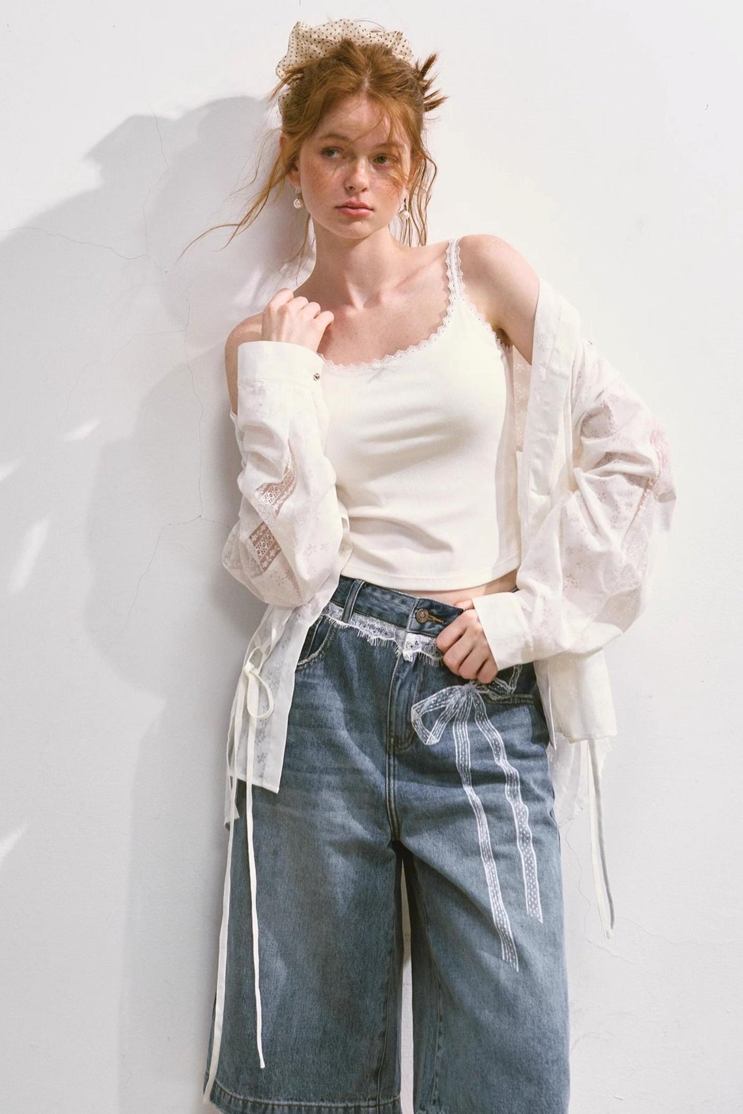 Summer Wide-Leg Denim Pants
