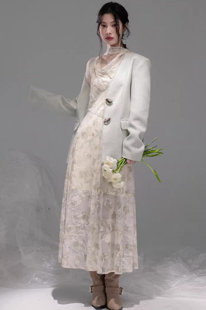 Teal Green Hemp Blazer