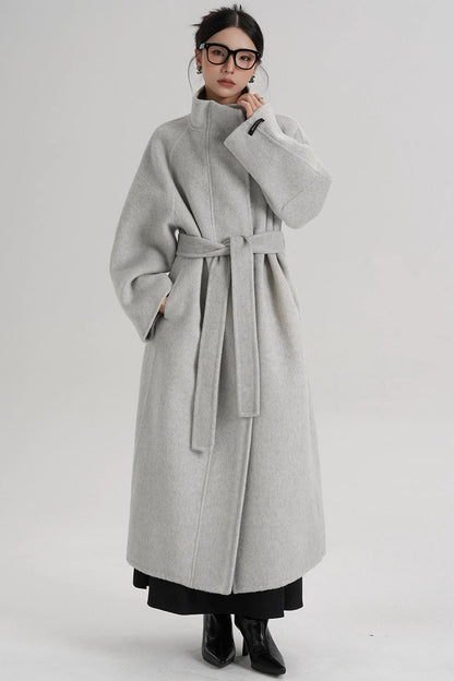 Curved Wool Coat