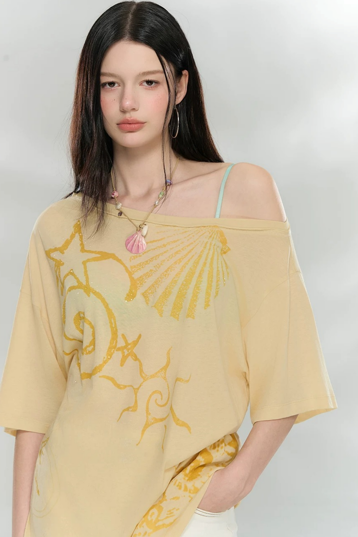 Ocean Print Modal Top