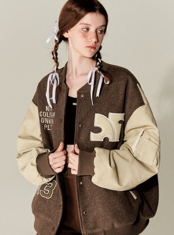 VINTAGE LOOSE COTTON BASEBALL UNIFORM COAT