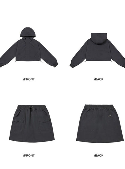 Functional wind short  jacket short skirt