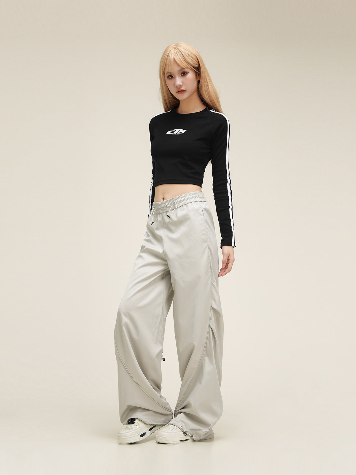 American Vintage Patchwork Pleated Pants