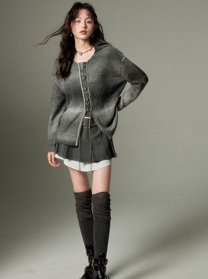 KNIT CARDIGAN SWEATER JACKET