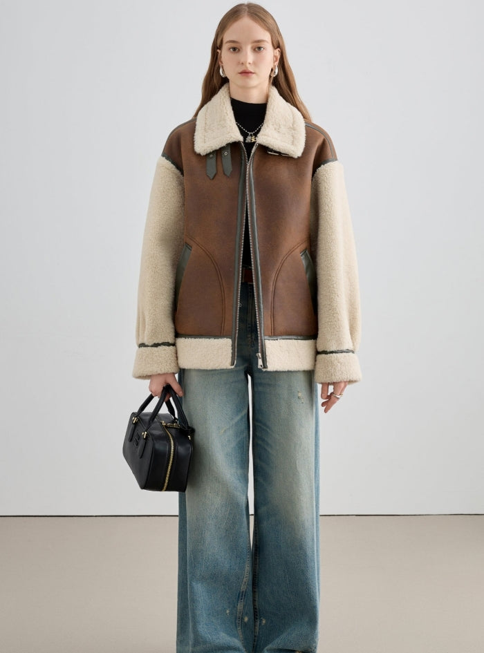Fur One-piece Leather Jacket