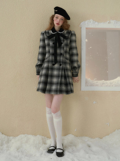 tweed check dress