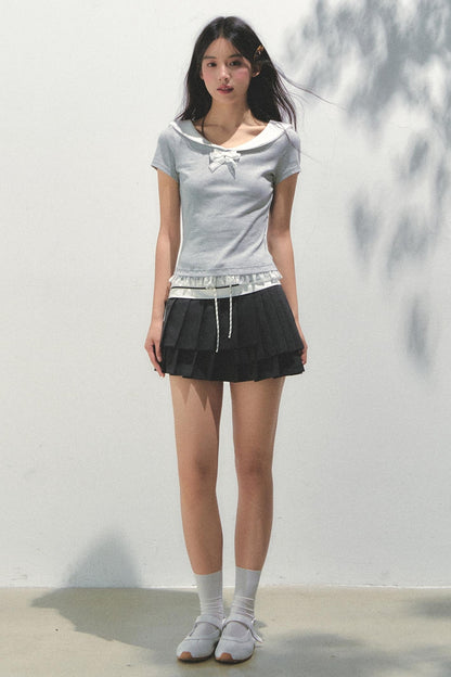 Vintage Lace Bow Tee