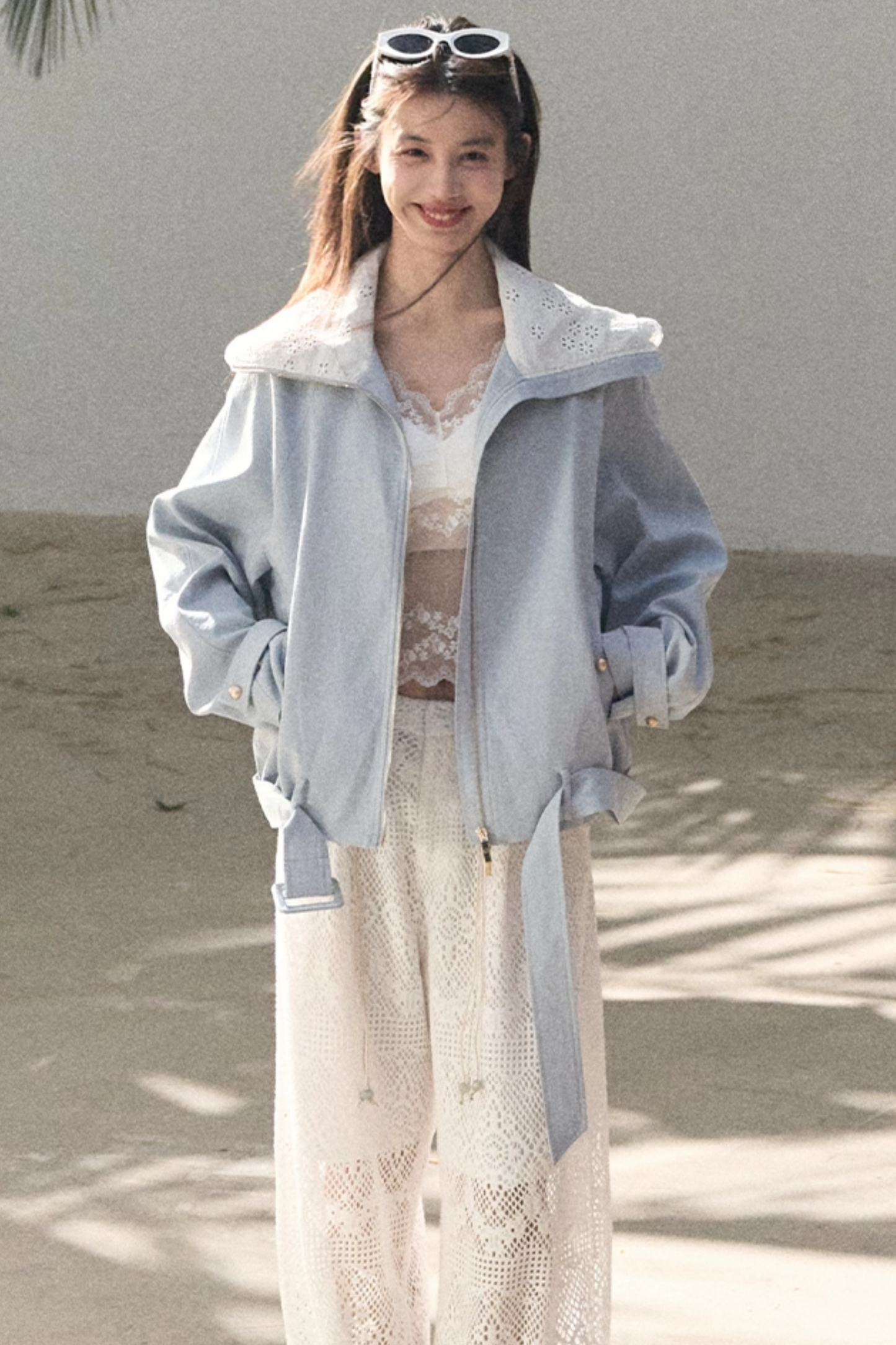 Hollow Crochet Lace Pants