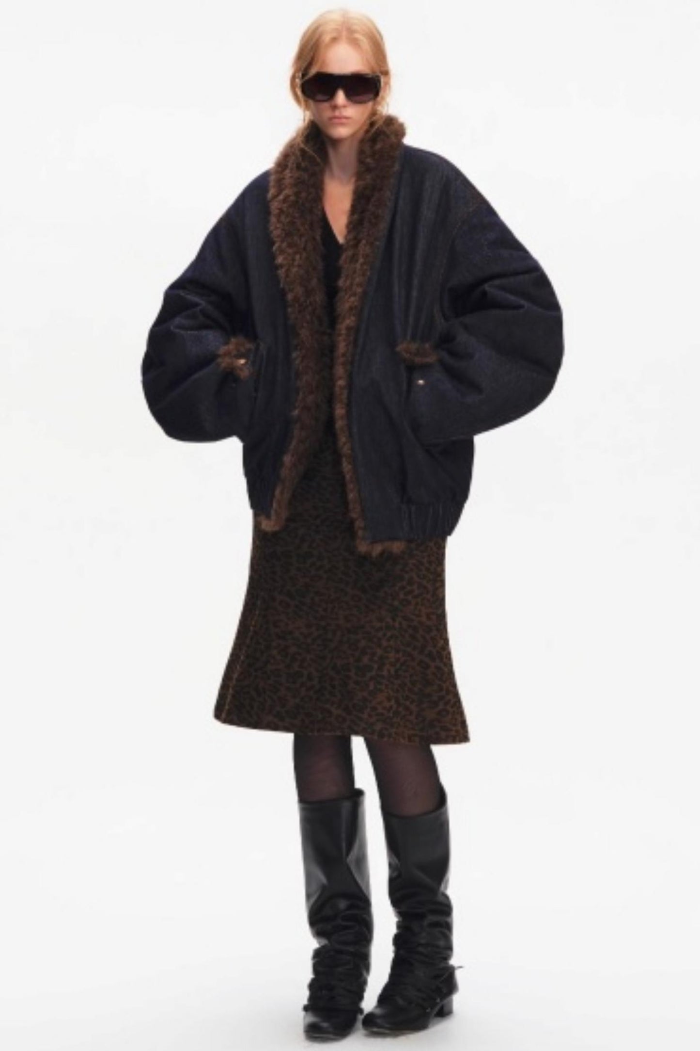 Korean Leopard Fishtail Skirt