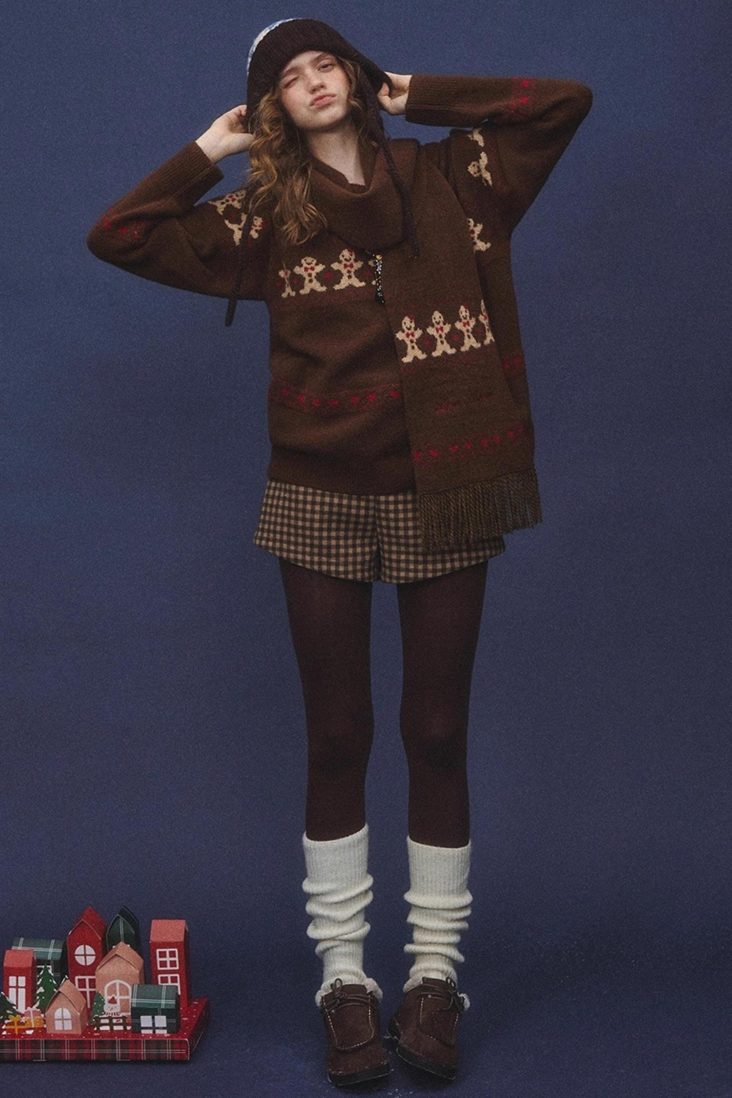 Gingerbread Man Fair Isle Sweater Set