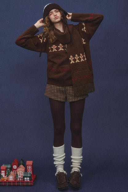 Gingerbread Man Fair Isle Sweater Set