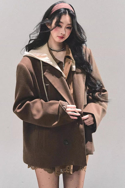 Minimalist Hooded Blazer