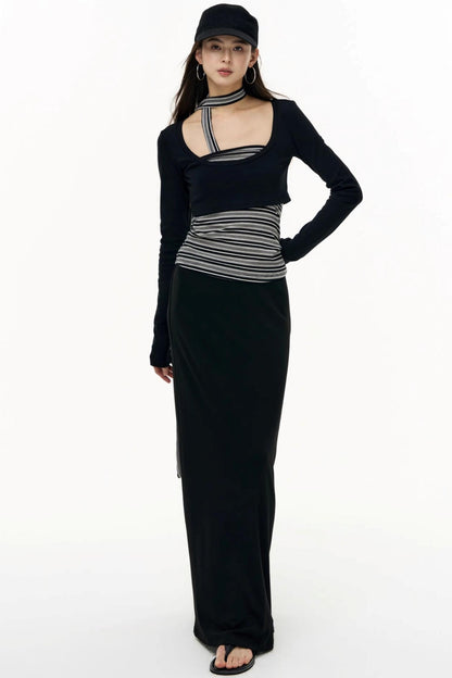 Salt Tea Polka Dot Striped Smock Set