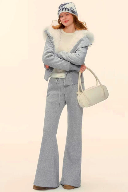 Retro Fleece Hooded Jacket Set-Up