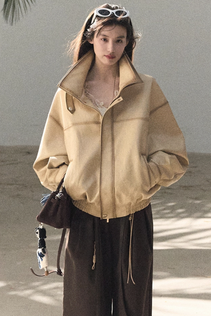 Lange Hose aus plissiertem Mikro-Samt