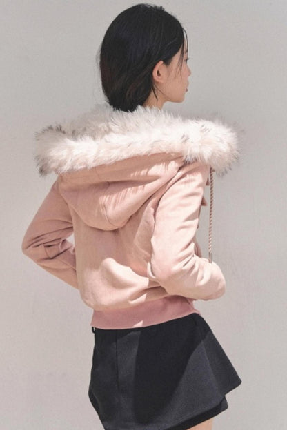 Winter Plush Hooded Coat