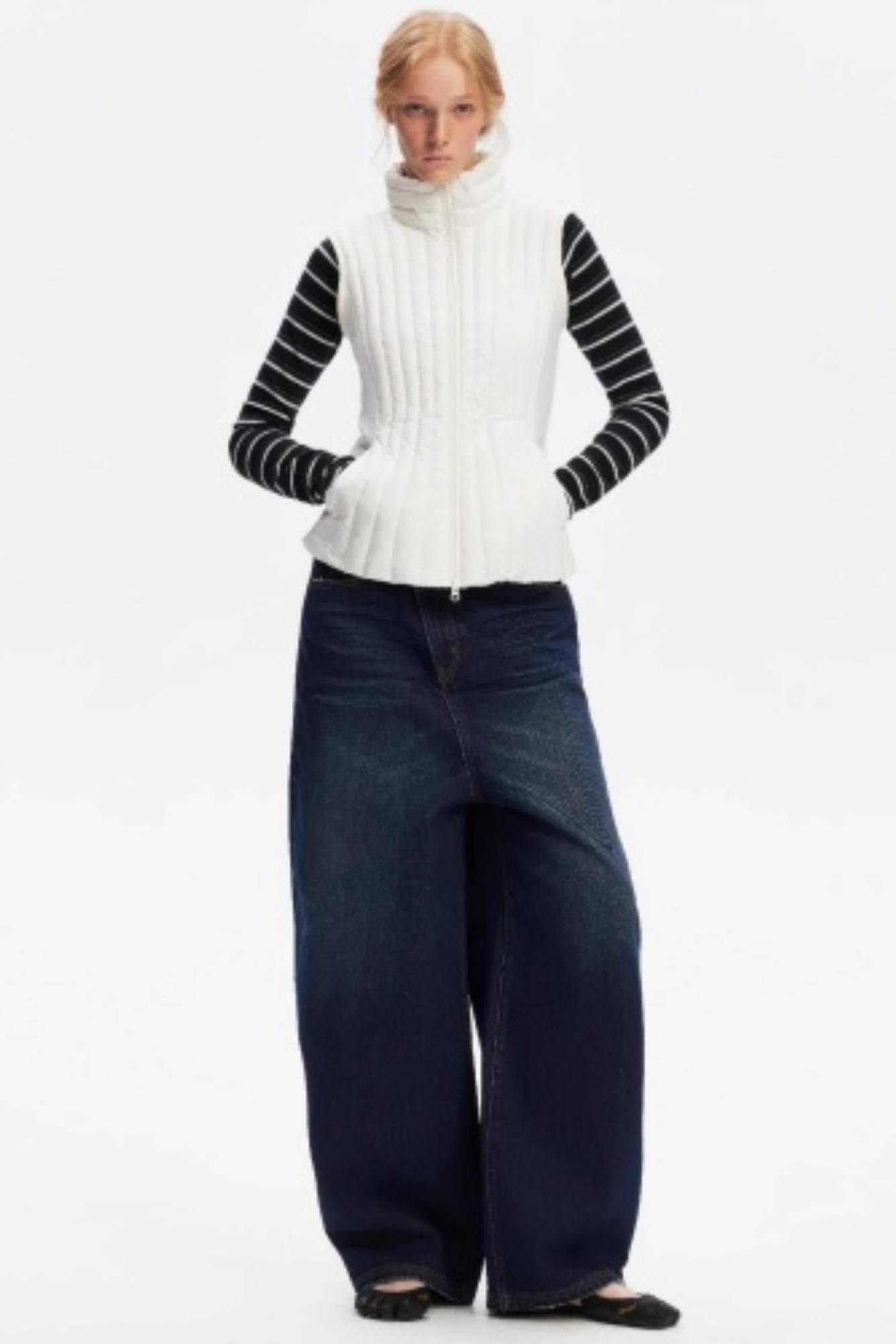 Vintage Striped Slim Knit Top