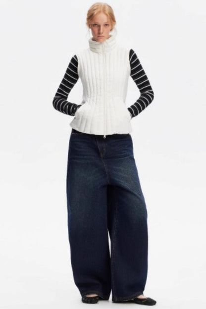 Vintage Striped Slim Knit Top