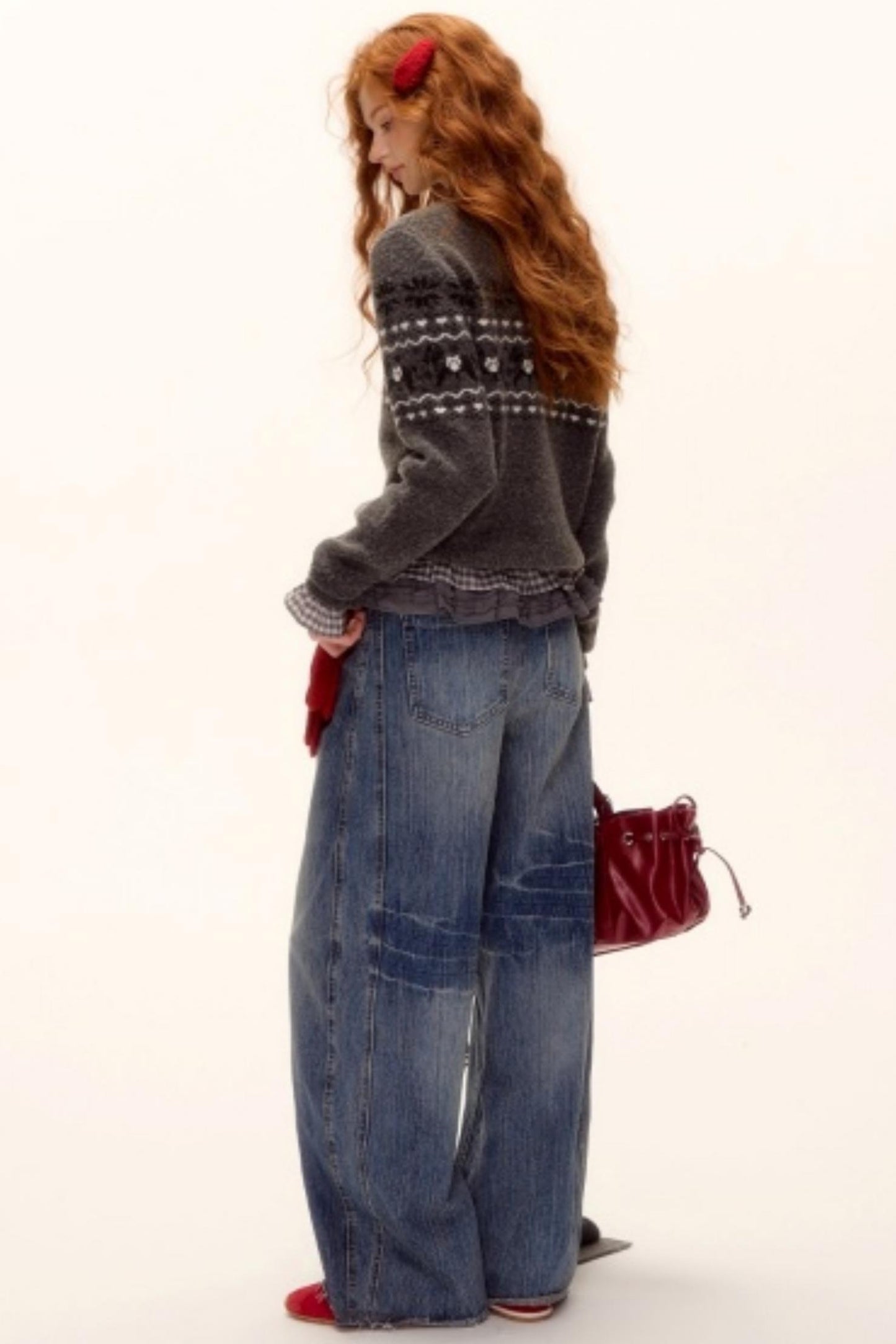 Fair Isle Wool Cardigan Set-Up