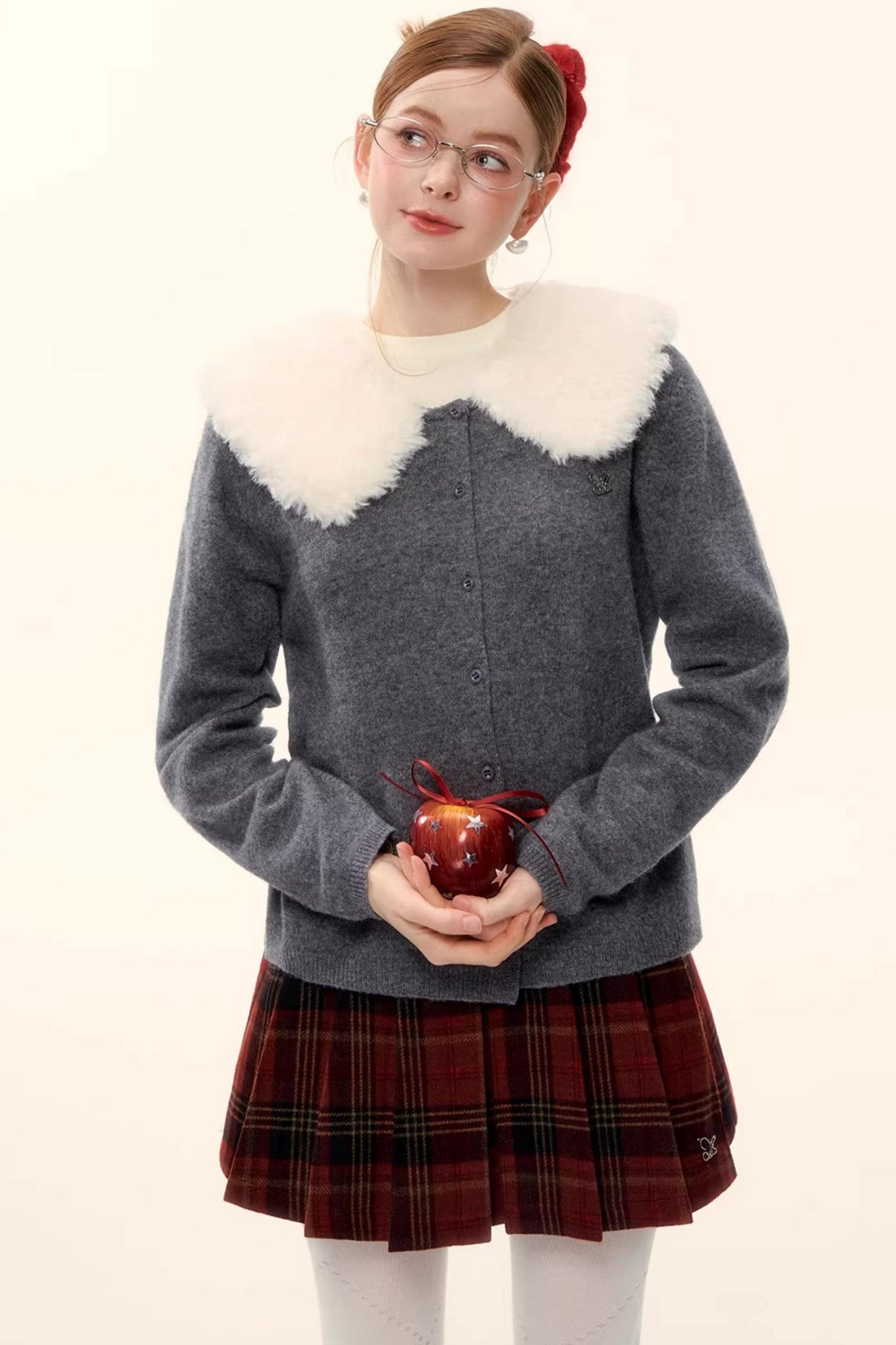 Retro Plaid Wool Skirt