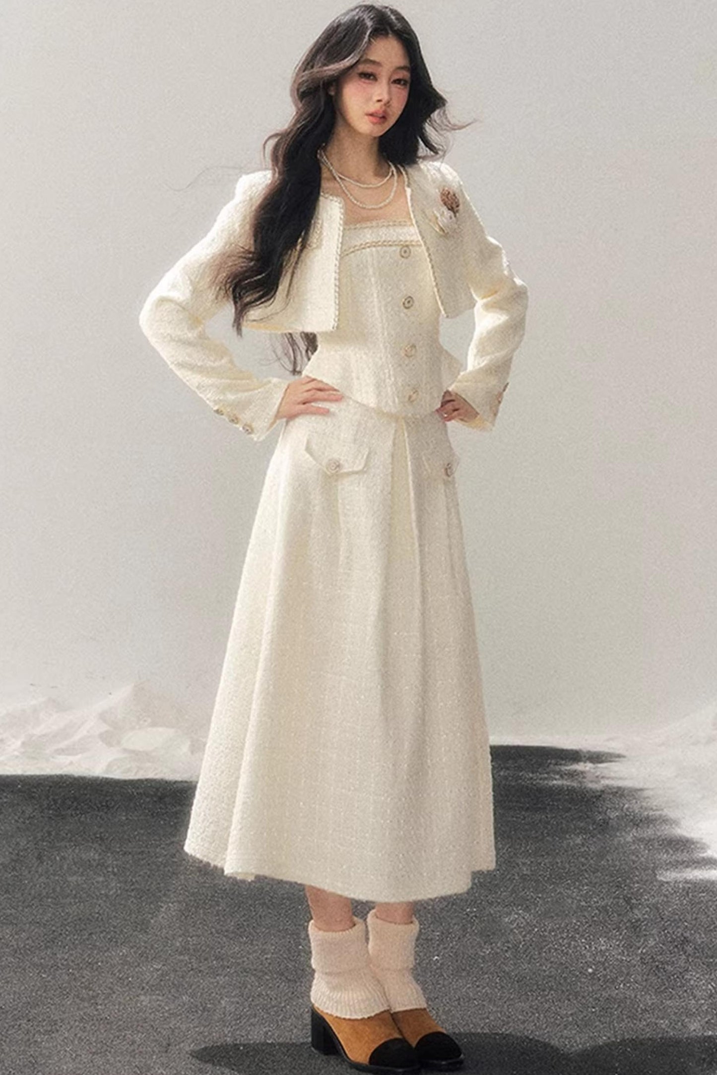 Chanel Wool Coat Skirt Set-Up