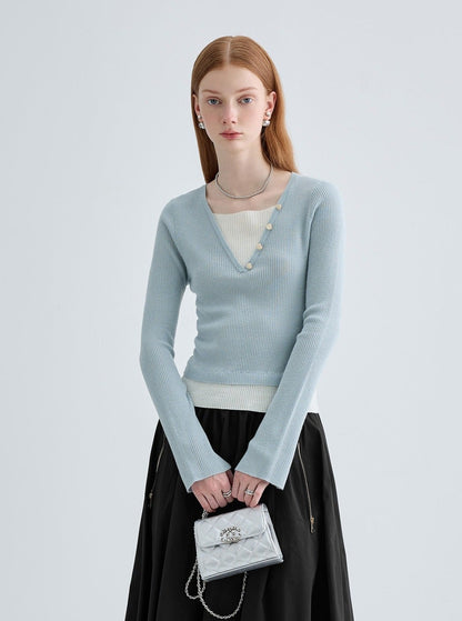 Temperament Slim Long Sleeve Base Top