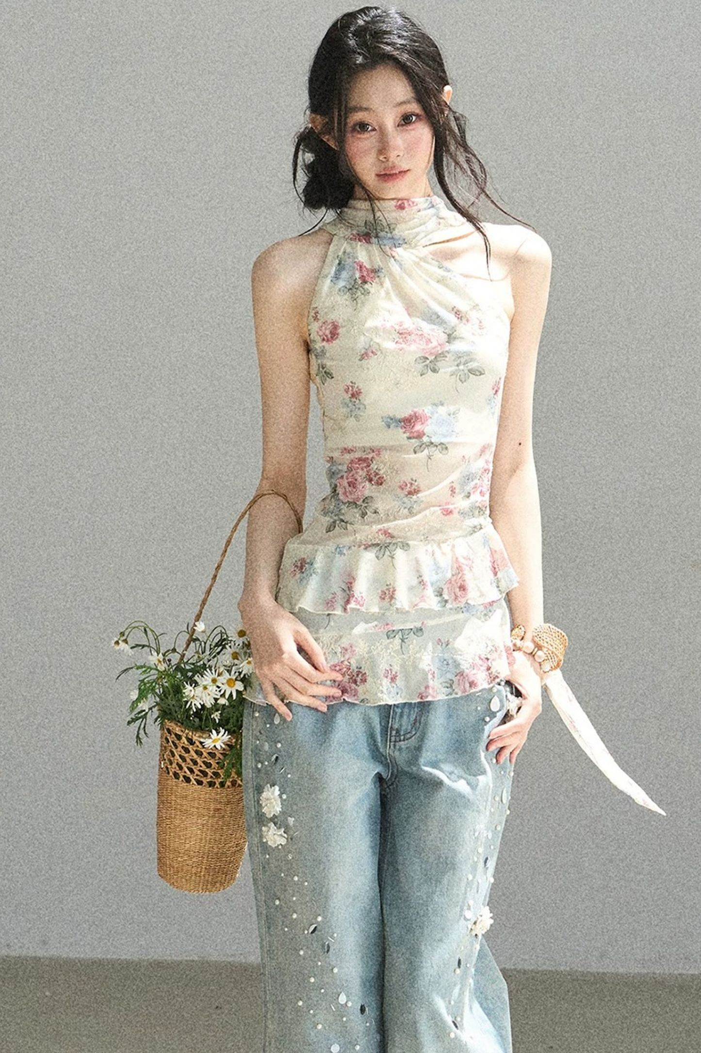 Floral Off-Shoulder Summer Dress Set-Up
