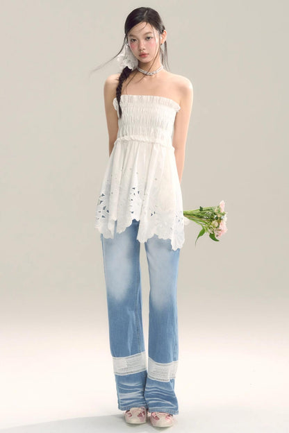 Whispering Daisy Asymmetrical Skirt Top