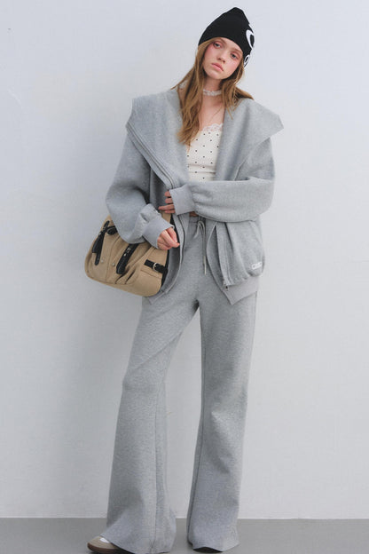 Hooded Zip-Up Jacket Set-Up