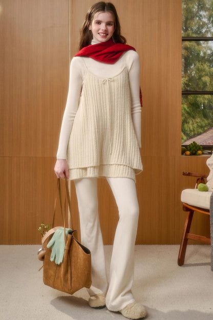 Soft Gemstone Wool Pants Set-Up