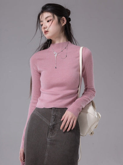 Woolen hombus sleeves tops