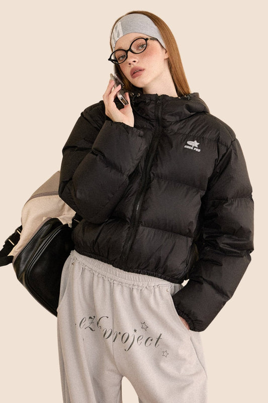 Short Thickened White Duck Down Jacket