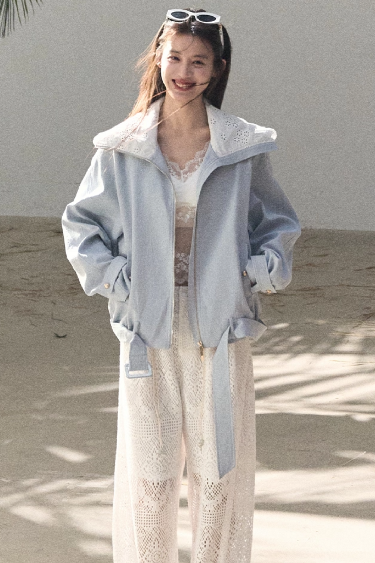 Hollow Crochet Lace Pants