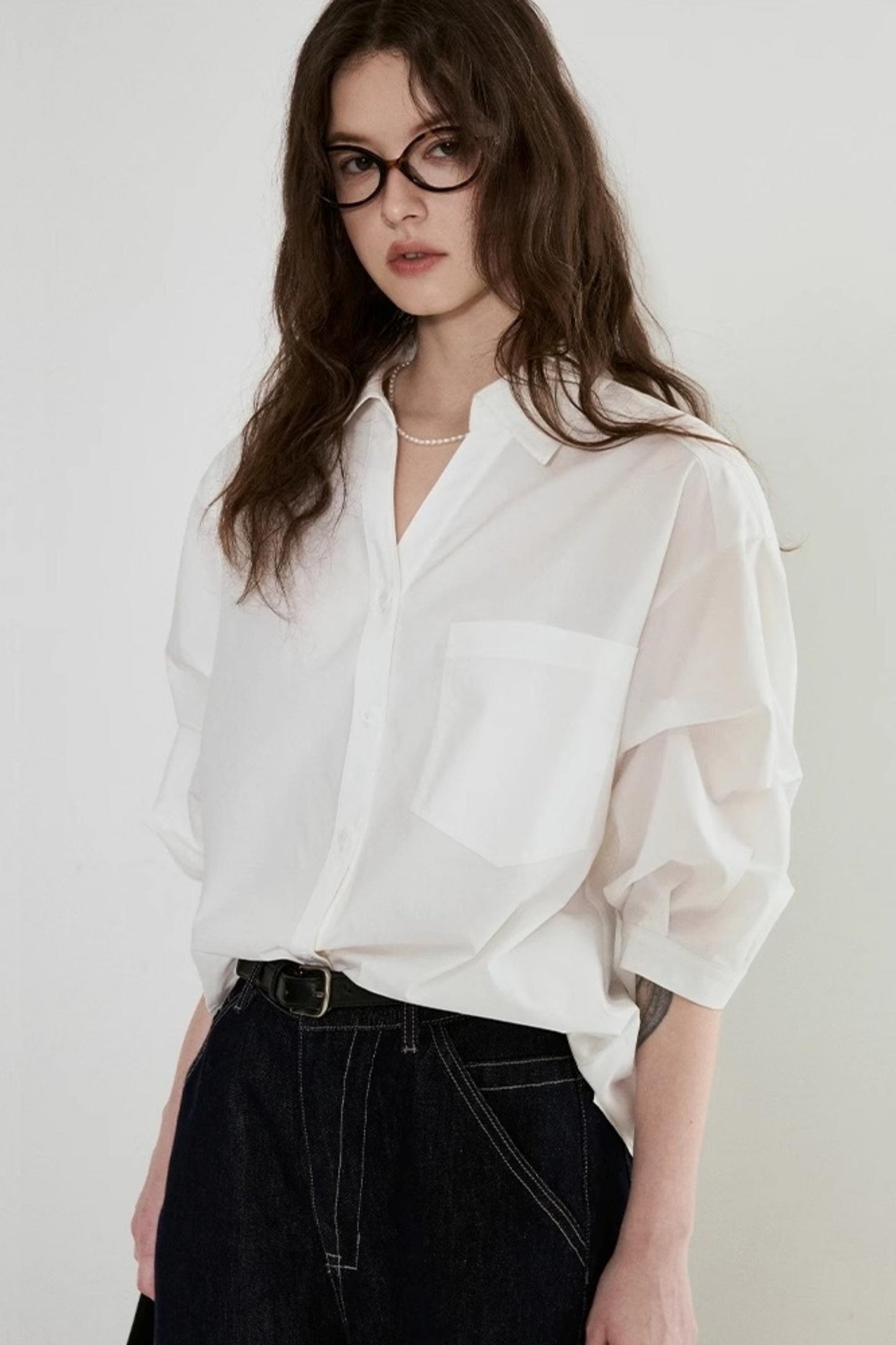 Chic V-Neck Cropped Summer Shirt