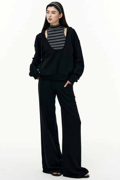 Layered Hooded Sweatshirt Set-Up