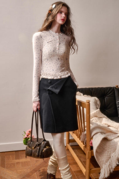 Milky Way Woolen Skirt