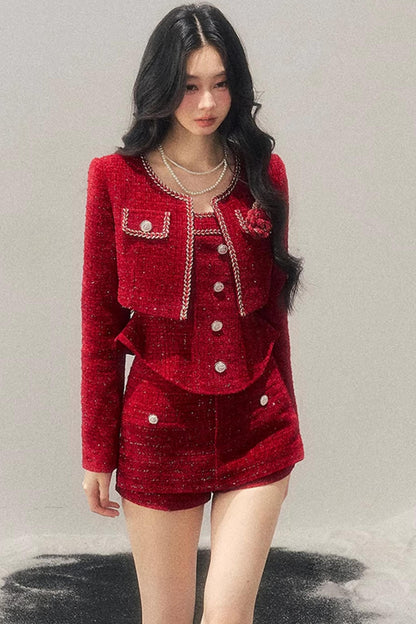 Chanel Wool Coat Skirt Set-Up