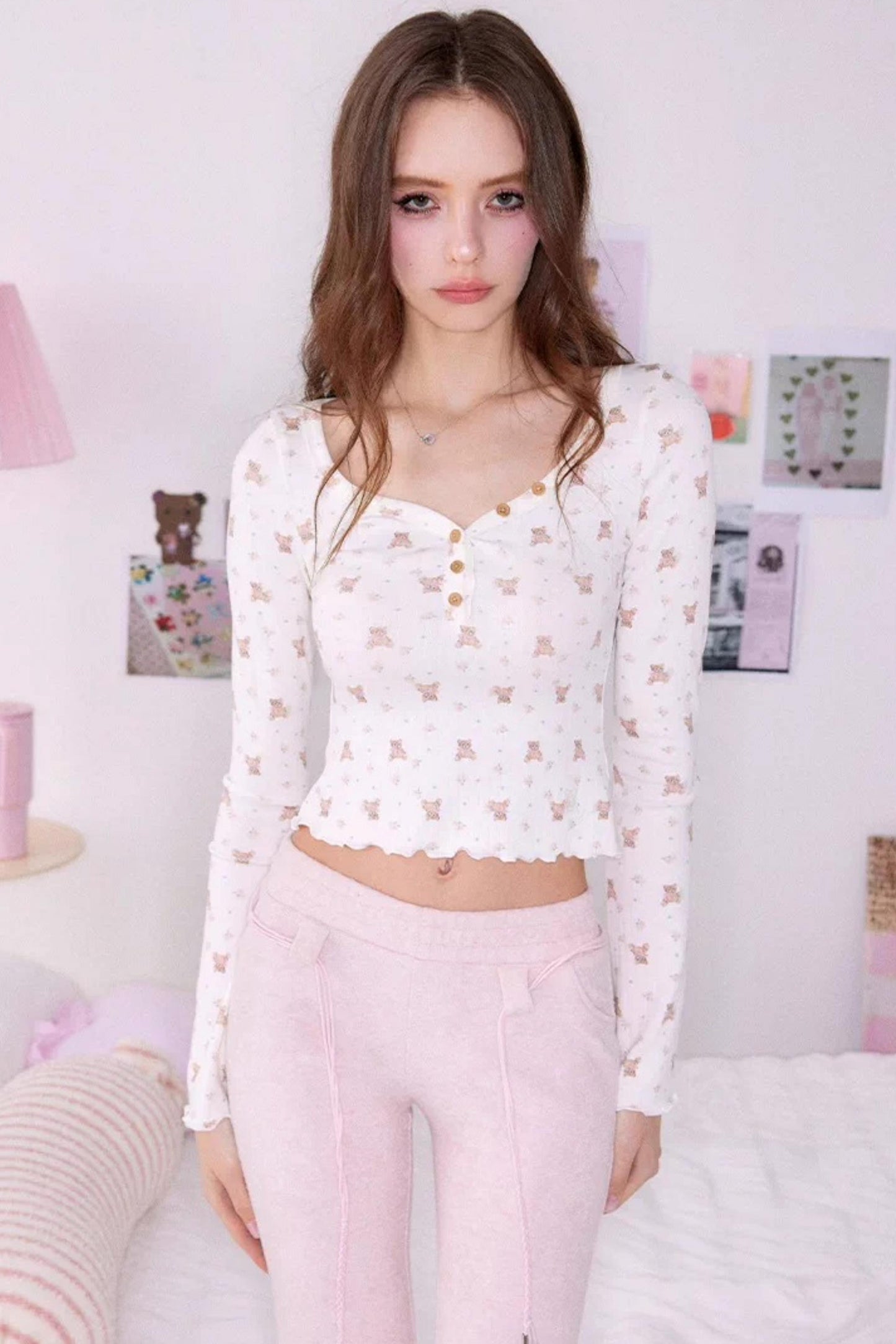 Knitted Bear Strap Matching Set