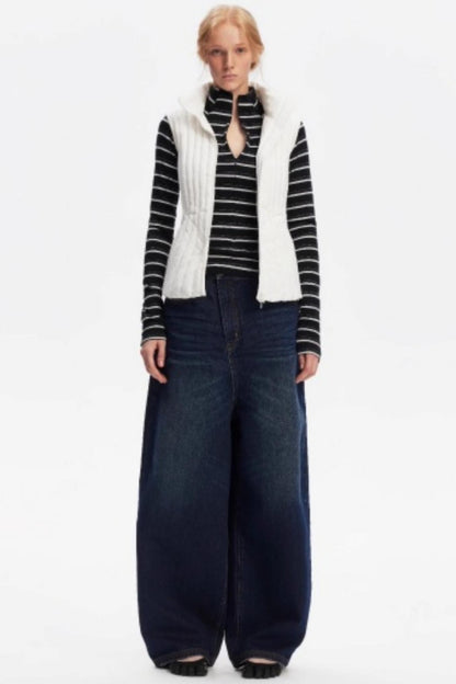 Vintage Striped Slim Knit Top