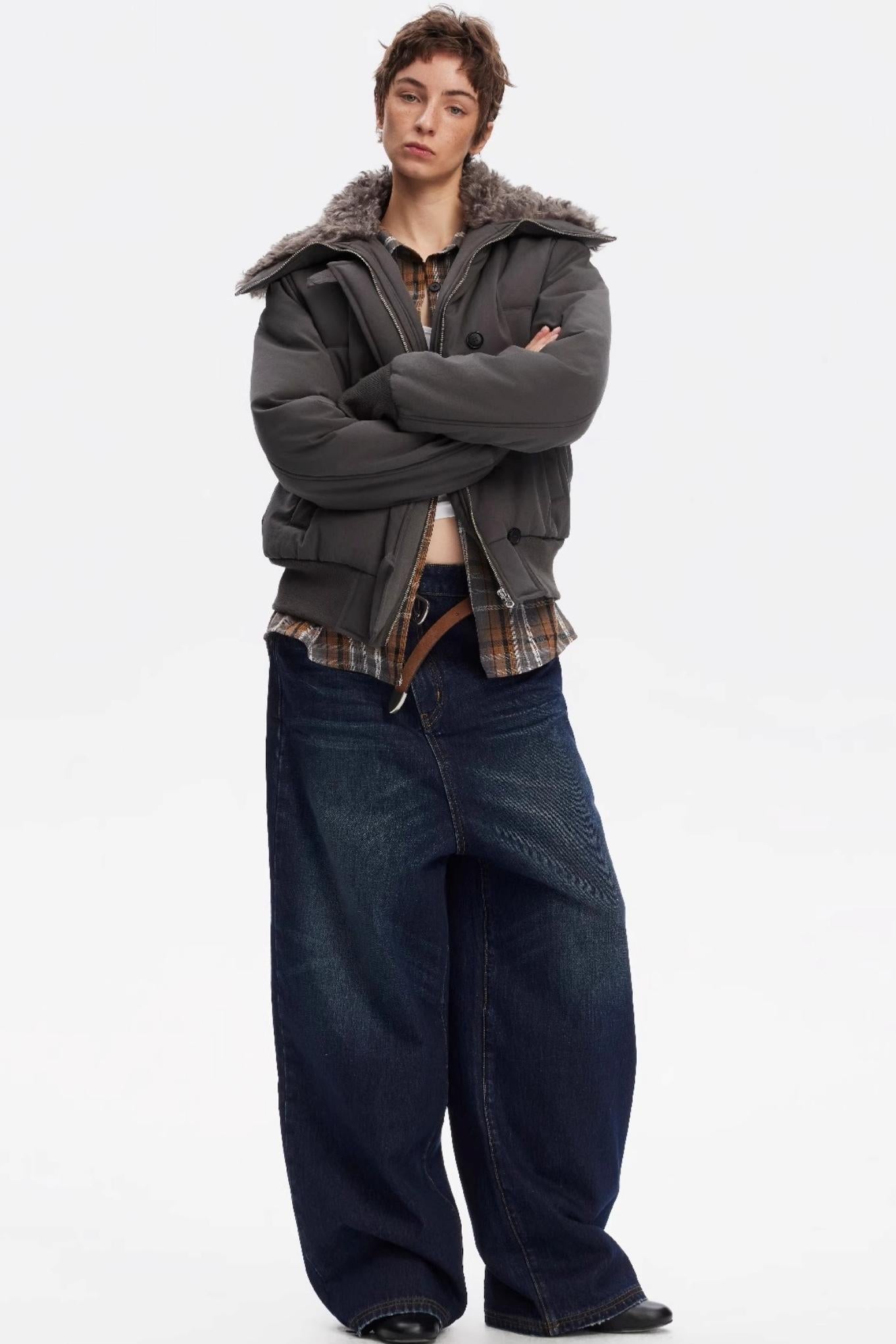 Vintage Yellow Distressed Jeans