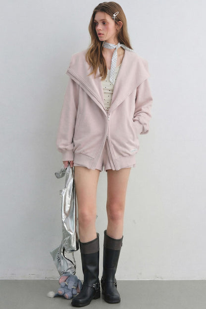 Hooded Zip-Up Jacket Set-Up