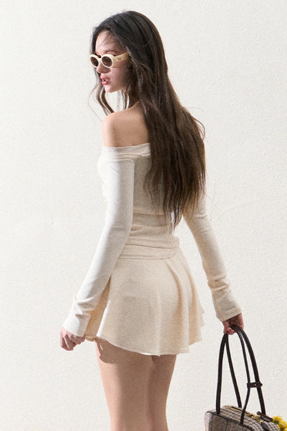 Elegant One-Shoulder Tops Set-Up