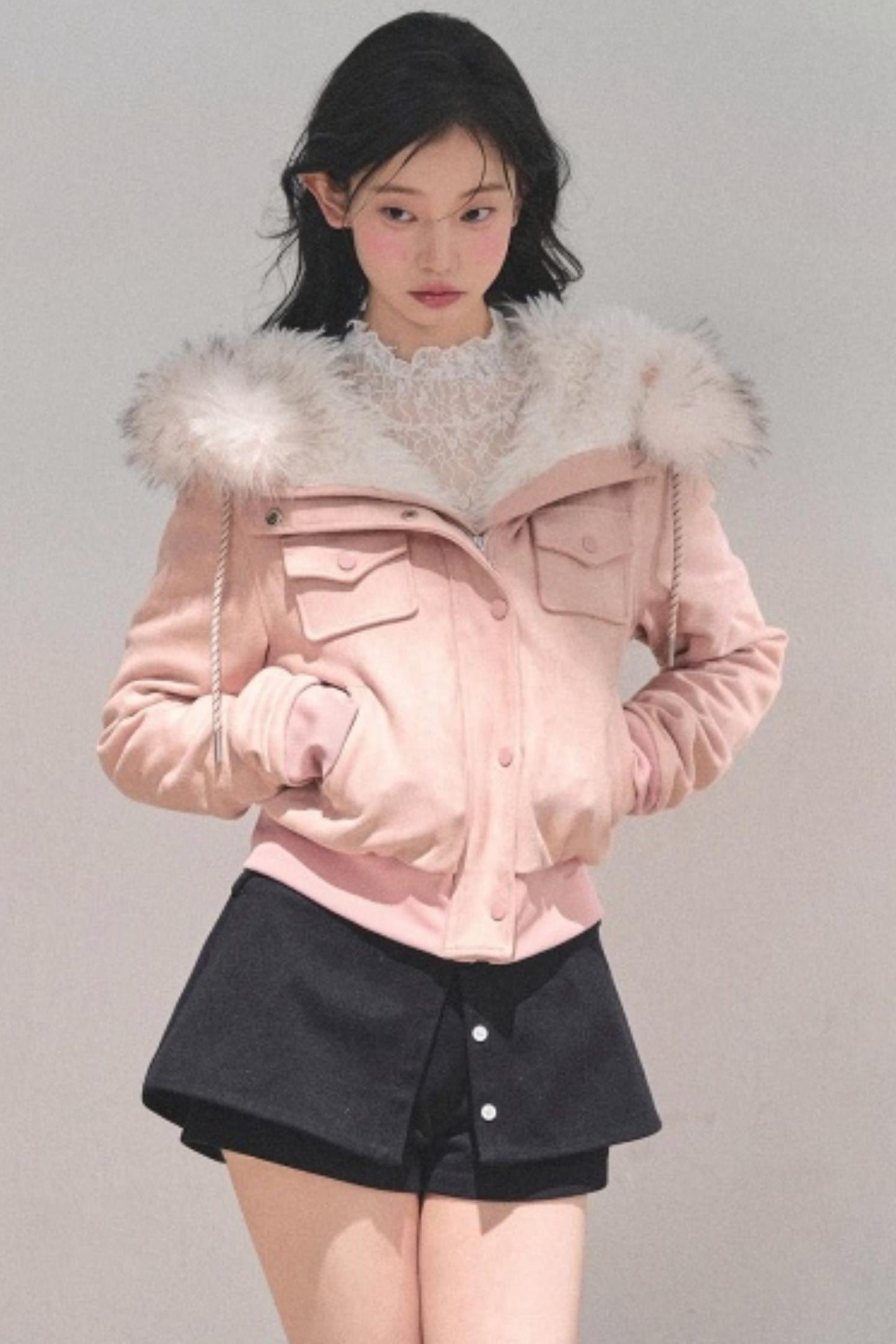 Winter Plush Hooded Coat